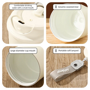 Bán buôn tùy chỉnh thiết kế 410ml thời trang hot đôi uống gốm cốc cà phê Mỹ phong cách ngoài trời du lịch di động cup - Product Image 5