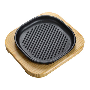 Cast Iron Teppanyaki Pan Rectangular Grill Pan Durable For Steak And Fish Cooking Household Use - Product Image 1