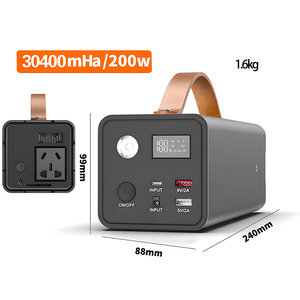 Estación de Energía Portátil para Exteriores de Alta Capacidad con Inversor Híbrido de 200W y Panel Solar de Iones de Litio para Emergencias - Product Image 3