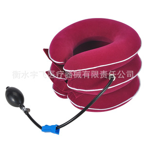 Dispositif de traction cervicale gonflable floqué, taille unique, attelle manuelle pour le cou, pour adultes, usage domestique - Product Image 5