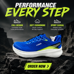 <span class=keywords><strong>Zapatillas</strong></span> Deportivas de Alto Rendimiento para Hombre OEM, Parte Superior de Tejido Transpirable, Entresuela con Amortiguación Gruesa, Logotipo Personalizado, Calzado Deportivo - Product Image 4
