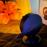 Projecteur de Coucher de Soleil RGB Haute Qualité, Lampe Minimaliste en ABS Noir avec Télécommande, Excellent Rapport Qualité-Prix, Lumière LED Intelligente pour Maison Connectée, Livraison Rapide