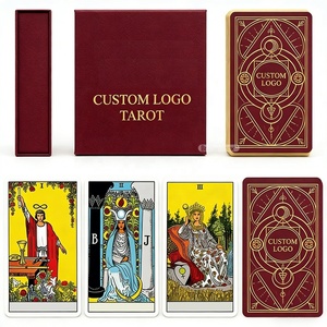 Jeu de cartes de tarot de haute qualité avec dorure à chaud, 78 cartes, design personnalisé, cartes d'<span class=keywords><strong>oracle</strong></span> pour débutants avec guide - Product Image 3