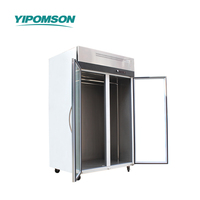 Vitrine Réfrigérée Commerciale à Double Porte pour Canards Rôtis, avec Portes Vitrées et Barres de Suspension, pour Boucherie et Viande, Réfrigérateur de Maturation