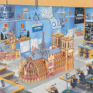Kit <span class=keywords><strong>DIY</strong></span> pour entrepôt américain, jouets assemblés à la main, modèle de la Cathédrale de Paris TG511, puzzle 3D en bois, 101-500 pièces, facile à assembler - Product Image 3