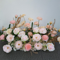 Guirlande de fleurs artificielles en soie pour chemin de table, toile de fond de mariage, Noël, anniversaire, événement