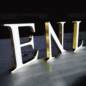 Chất lượng cao tùy chỉnh thép không gỉ kim loại chữ 3D Bảng chữ cái dấu hiệu cho cửa hàng - Product Image 1