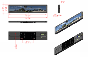 Màn hình LCD TFT Android 23.1, 24, 27 inch để trưng bày trên kệ, kiểu thanh kéo dài, tầm nhìn cao - Product Image 2