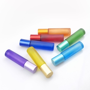 Botellas de Vidrio Esmerilado Multicolor de Alta Calidad de 5ml/10ml con Bola de Acero Metálica para Aceites Esenciales - Product Image 4