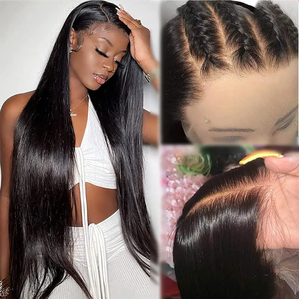 Shipping Now Lace Front Wigs For Black Women With Invisible Cuticle Aligned Human Hair Wig 13x4 360 Full Lace Frontal Wig Vendor