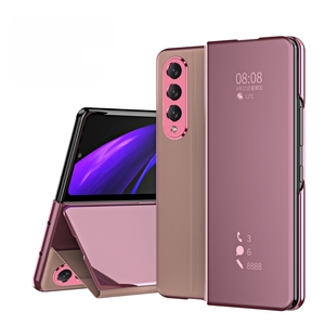 Étui de téléphone portable de luxe avec rabat miroir, coque en PC antichoc, support magnétique pour Z Fold6/Z Fold5/Z Fold4/Z Fold3 - Product Image 1