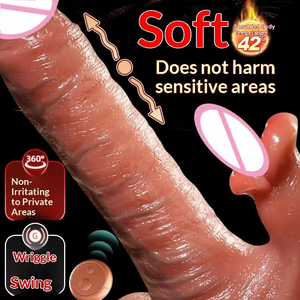 Adult Sex Toy Realistic Big Dildo 7 Frequencies Automatic Telescopic Sway <b>Vibration</b> Heating Tongue Teasing Waterproof Female - Product Image 5