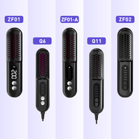 Portable Usb fer lisseur Rechargeable négatif ionique sans fil Mini brosse à cheveux électrique cheveux lisseur peigne