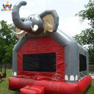 Structures gonflables géantes et châteaux gonflables géants en forme d'éléphant à louer 4,5x4,5x5m Capacité 5-10 personnes Matériel PVC pour le plaisir - Product Image 2