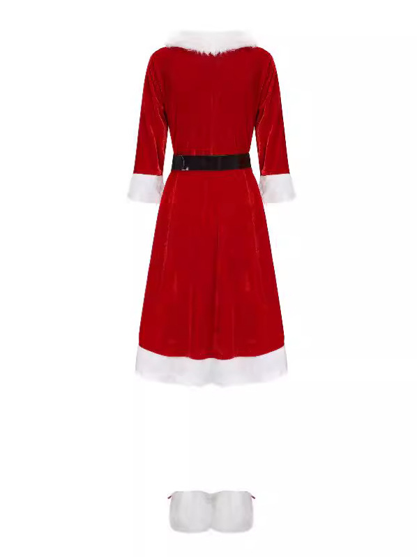 Classic Velvet Women's Sexy Santa Claus Costume for Xmas Classic Velvet Women's Sexy Santa Claus Costume for Xmas