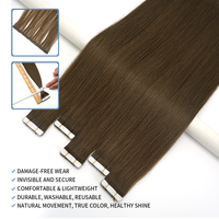 Extensions à bandes adhésives en cheveux humains, double épaisseur, vierges russes, avec trame invisible, pour la vente en gros, fournisseurs d'extensions de cheveux naturels