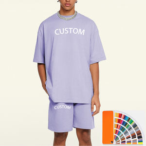 Qelonto 260G pesante Graffiti oversize Sport t-shirt girocollo a tracolla manica corta per l'estate - Product Image 3