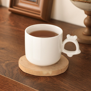 <b>Ceramic</b> Mug White Porcelain Cartoon Handle Heat Resistant Coffee Tea <b>Cup</b> For Gift Use - Product Image 1