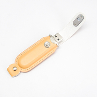 Clé USB 2.0 OTG en cuir PU avec logo personnalisé, 128 Go, clé USB créative, cadeau d'affaires