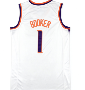 Camiseta de Baloncesto de los Suns DURANT # 35 BOOKER # 1 PAUL # Uniforme Deportivo sin Mangas con 3 Números y Nombres Cosidos, 100% Poliéster Malla - Product Image 3