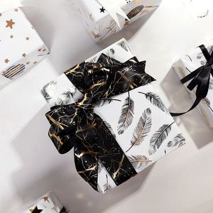 <b>Birthday</b> Disposable Coated Silicone Virgin Hot Stamping Gift <b>Wrapping</b> <b>Paper</b> 43x300cm 4 Rolls Set - Product Image 1
