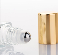 Vente en gros de flacons en verre transparents de 5 ml de forme carrée à fond épais pour huiles essentielles et parfums