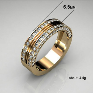 Anillo Minimalista con Micropavé, Elegante Anillo de Compromiso y Boda, Joyería Unisex - Product Image 3