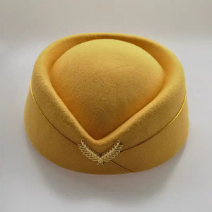 Chapeau béret en feutre pour hôtesse <span class=keywords><strong>de</strong></span> <span class=keywords><strong>l</strong></span>'<span class=keywords><strong>air</strong></span>, costume <span class=keywords><strong>de</strong></span> vol en <span class=keywords><strong>avion</strong></span> pour femmes, vente en gros, étiquette, hôtesse, assistante - Product Image 6