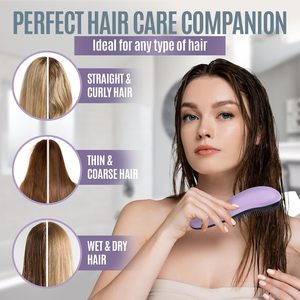 Peigne de coiffure personnalisé avec logo, nouveau coloris bonbon, peigne à dents larges lisse, brosse à cheveux massante, vente en gros - Product Image 4