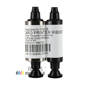 Cinta Compatible para <span class=keywords><strong>Impresora</strong></span> de Tarjetas Evolis <span class=keywords><strong>Tattoo</strong></span> R3411 YMCKO, Cinta de Cinco Paneles de Color - 100 Impresiones - Product Image 1