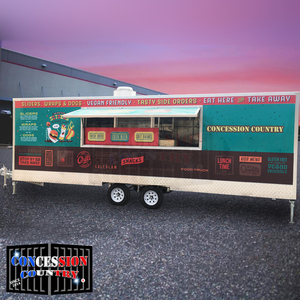 Chiosco di caffè Mobile grande piattaforma di rimorchio per alimenti per camion di rimorchio di birra carrello per caffè in legno - Product Image 3