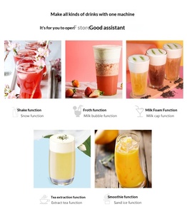 Pembuat Smoothie Ekstraktor Teh Cerdas Komersial Tugas Berat Kontrol Touchpad 5+ Kecepatan untuk Kedai Teh Susu, Kafe, Hotel - Product Image 5