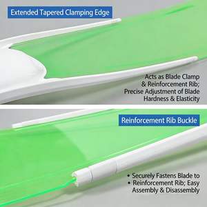 Pinne da Immersione in PP Verniciate a Spruzzo Sfumato - Lama Lunga Curva, Leggere, Elastiche per Snorkeling e Apnea - Product Image 2