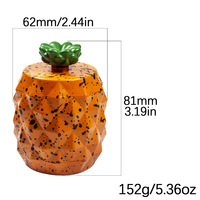 NP NP112501 Broyeur à tabac manuel en alliage de zinc et plastique, motif ananas, 63 mm, accessoires pour briquets, du fabricant