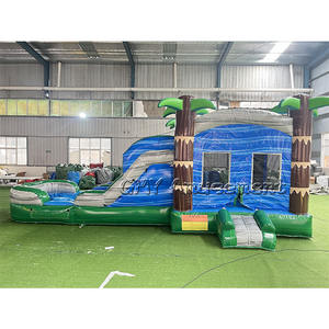 Combo gonflable de maison de rebond de glissière gonflable de palmier pour des enfants - Product Image 1