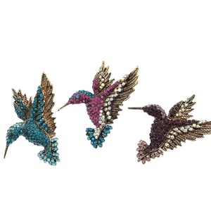 Broche de Colibrí con Pedrería de Colores Variados para Decoración de Joyería, Broche de Pájaro - Product Image 2