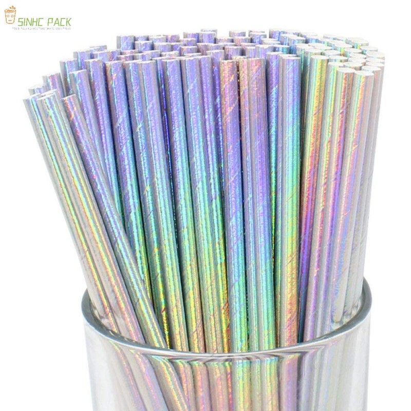 Disposable Pink Plain Pure Paper Straws Straw Packaging Paper Green Paper Straws