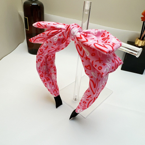 عصابات شعر جديدة لعيد الحب <span class=keywords><strong>2026</strong></span> بتصميم فيونكة، إكسسوارات شعر نسائية حلوة وعريضة الحواف للعطلات - Product Image 4