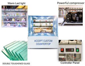 Présentoir à gâteaux portable, glacière pour Table, <span class=keywords><strong>vitrine</strong></span> d'exposition de réfrigérateur, armoire refroidisseur, frigo, <span class=keywords><strong>vitrine</strong></span> - Product Image 4