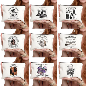 Bolsas de <span class=keywords><strong>Maquillaje</strong></span> de Halloween con Cremallera, Diseño de Dibujos Animados, para Cosméticos, Labiales, Viajes, Kits de Aseo para Mujeres, Escuela - Product Image 1