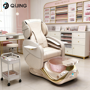 Nieuwe nagelsalonmeubels luxe pijploze pedicurestoelen zonder wateraansluiting, masserende manicure-pedicure stoel voetenspa - Product Image 2