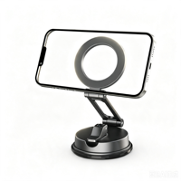 Support de téléphone magnétique pour voiture à ventouse, pliable, rotation à 360 degrés, support de téléphone universel multifonctionnel