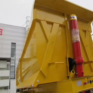 Semi-remorque benne basculante arrière 3 essieux 60 tonnes en acier avec benne en U, fabriquée en Chine, pour tracteur - Product Image 5