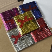 Lote de Lazos Metálicos Multicolor de PET para Bolsas de Regalo, Dulces y Empaque de Panadería, Directo de Fábrica