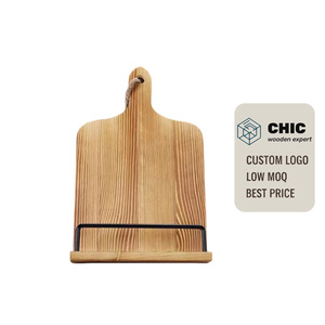 Support de <span class=keywords><strong>livre</strong></span> de <span class=keywords><strong>cuisine</strong></span> en bois de pin avec porte-pages en métal, support de lecture pour tablette de comptoir de <span class=keywords><strong>cuisine</strong></span> OEM - Product Image 1