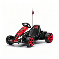Nouveau Kart à Pédales Driftable à Quatre Roues pour Enfants, Voiture Jouet d'Exercice d'Extérieur à Double Propulsion avec Siège Réglable et Télécommande