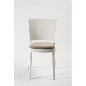 Sedia Lucienne in Policarbonato TREVIRA con Cuscino in Tessuto Bianco Sabbia 'Tricolore' Modello 18C2002-1 per Soggiorno - Product Image 3
