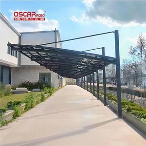 Supports de montage photovoltaïque en structure aluminium, abri de voiture innovant et durable, auvent de stationnement pour garage extérieur, allée et carport - Product Image 1