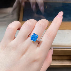 Anillo de Compromiso y Boda de Plata de Ley S925 con Baño de Rodio y Circonita, Joyería de Lujo para Mujer para Fiestas - Product Image 6