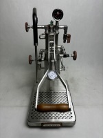 Machine à expresso portable à levier manuel, compatible cuisinière et flamme, avec double chaudière